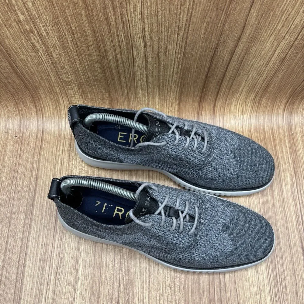 Cole Haan Zerogrand Stitchlite‎ Men's Size 8 M Gray Wingtip Oxfords C27565